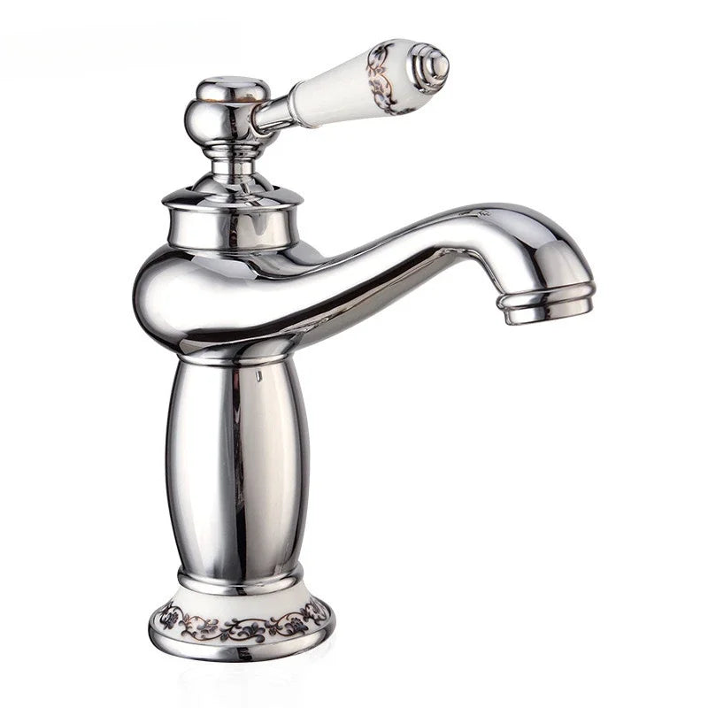 Mitigeur Lavabo Rétro Laiton Massif 7 Finitions