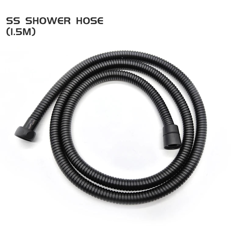 Pommeau de Douche Laiton Noir Mat, Douchettes et Supports à la Pièce