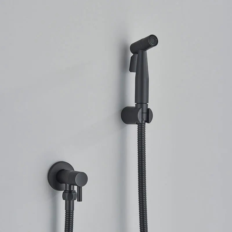 Douchette WC Murale Doré Brossé Eau Froide