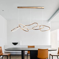 Suspension Cuisine LED Anneaux Entrelacés, 80 à 180 cm
