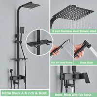 Colonne de Douche Pluie avec Mitigeur et Bec de Baignoire, 19 Modèles