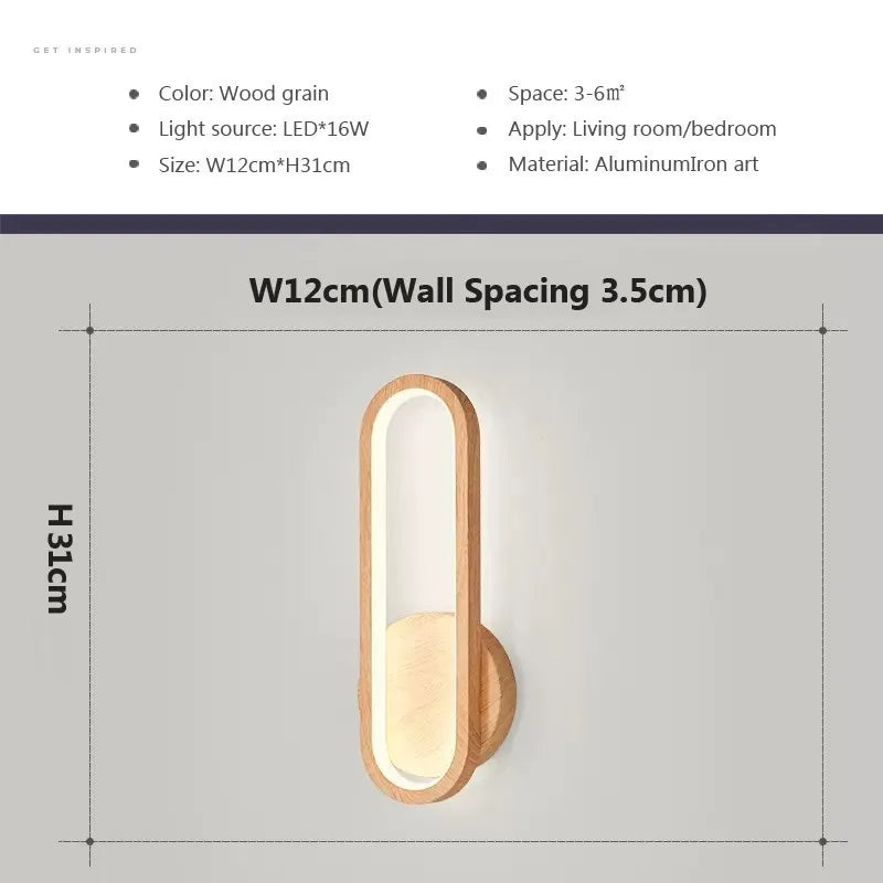 Applique Murale LED Ovale ou Rectangulaire, 4 Finitions, 16 ou 28 W