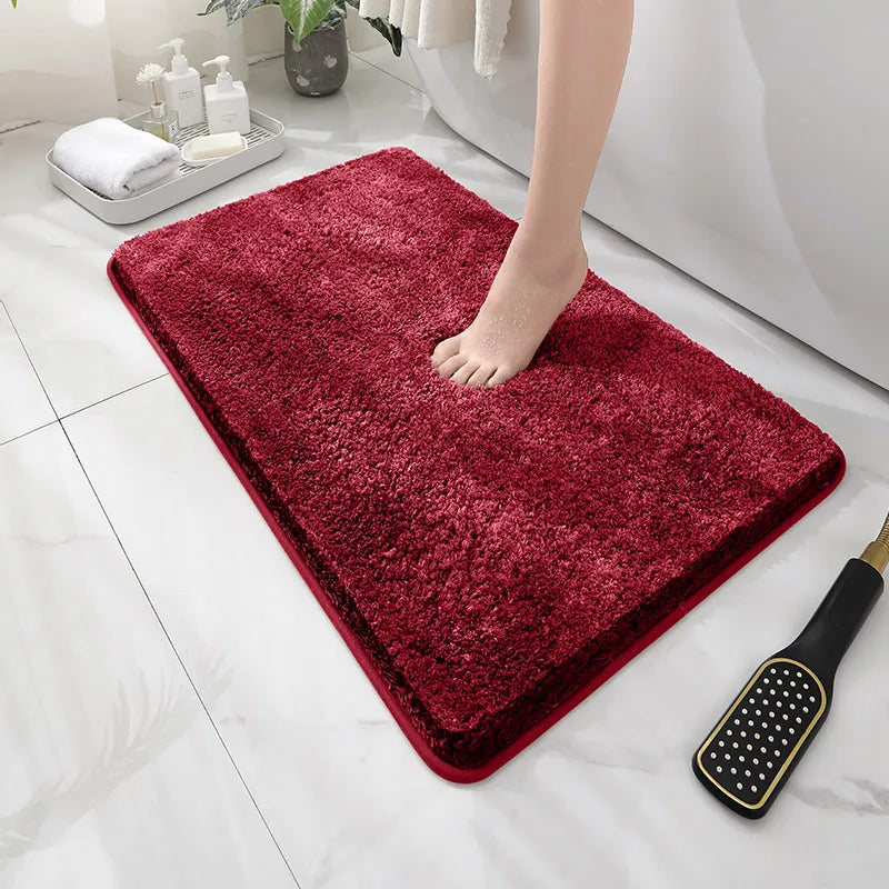 Tapis de Bain Peluche Épais Antidérapant, 13 Coloris, 2 Tailles