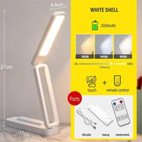 Lampe de Table Pliable LED Rechargeable Tactile, Murale ou à Poser, 27 cm