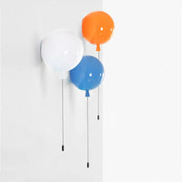 Applique Murale Ballon à Tirette, 6 Coloris, Ø 20 à 35 cm