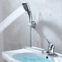 Robinet de Baignoire Chromé avec Sortie Douchette 2 Trous