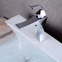 Mitigeur Lavabo Design Torsadé, Doré ou Chromé, Bas ou Haut
