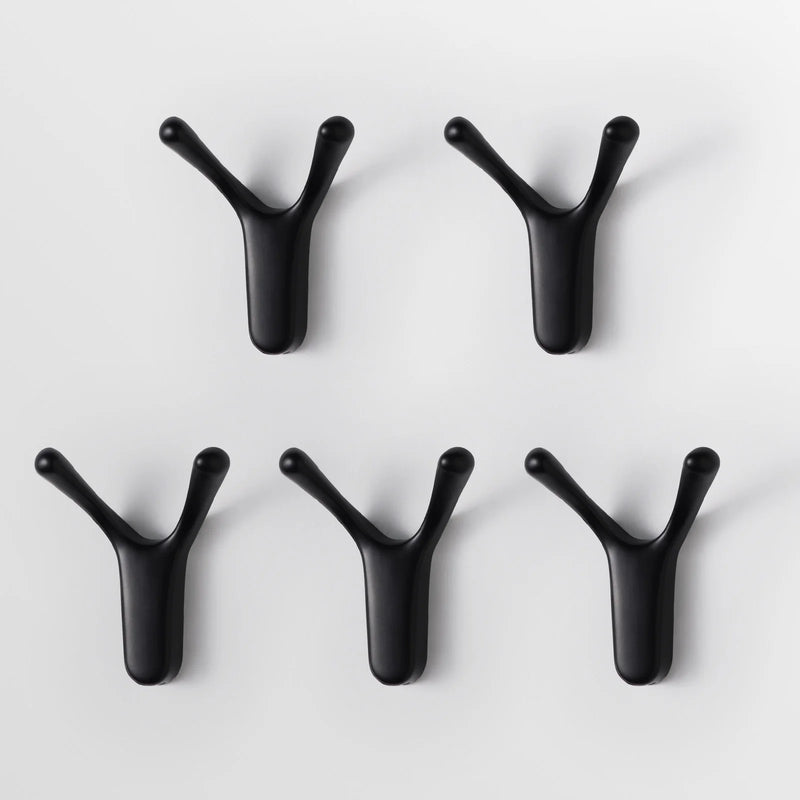Patère Murale en Y en Alliage de Zinc, Doré, Noir ou Gris Anthracite
