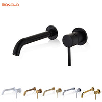 Robinet Mural Lavabo en Laiton, Bec Pivotant, 6 Finitions
