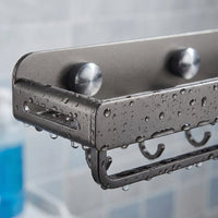 Étagère de Douche Grise Sans Perçage en Aluminium 50 cm