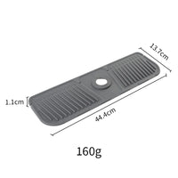 Tapis de Robinet Silicone Anti-Éclaboussures 36,5 ou 44,4 cm, Gris ou Noir