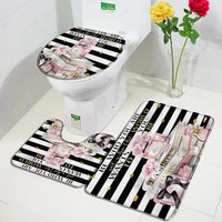 Rideau de Douche Flacon Parfum 180x180 cm et Tapis à la Pièce
