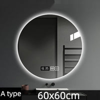 Miroir LED Rond Salle de Bain Anti-Buée Tactile 60 cm