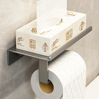 Porte-Papier Toilette Mural avec Tablette en Acier Inoxydable 3 Coloris
