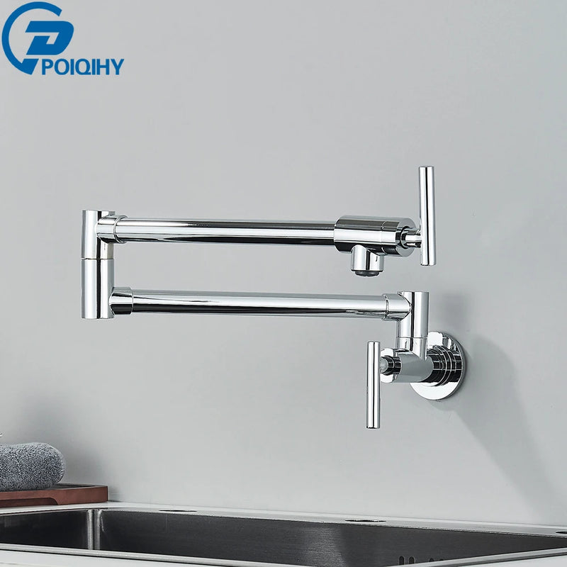 Robinet Remplisseur Mural Pliant Eau Froide Bec Rotatif Inox
