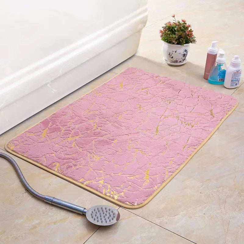 Tapis de Bain Fausse Fourrure Rectangulaire Antidérapant