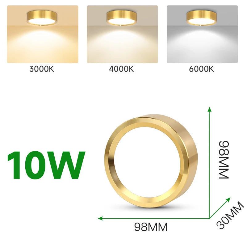 Spot LED en Saillie Cuisine 3 Teintes à Mémoire, 5 Finitions, 5 à 25 W