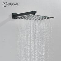 Douche Encastrable 2 Voies à Pommeau Carré, 25 à 40 cm, 4 Finitions
