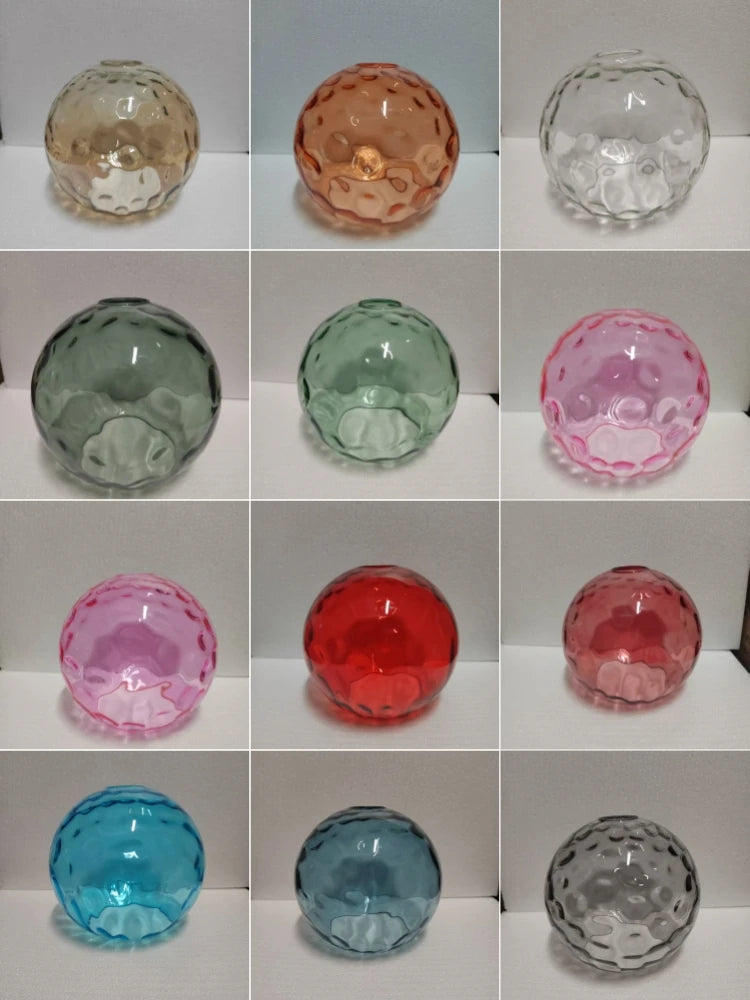 Suspension Cuisine Globes en Verre Coloré Texturé, 1 à 8 Têtes