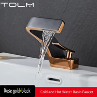 Mitigeur Lavabo Cascade Design Laiton Monotrou, 8 Finitions, Bonde en Option