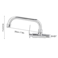Robinet de Cuisine Mural Eau Froide Laiton Chromé, Bec en U