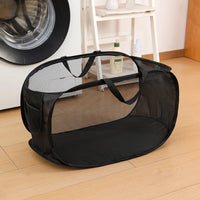 Panier à Linge Pliable Ventilé Noir et Blanc, Plusieurs Tailles