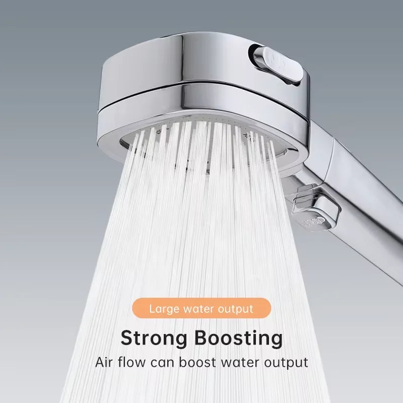 Pommeau de Douche Carré Chromé Haute Pression Filtrant
