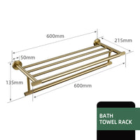 Accessoires Salle de Bain Laiton Doré Brossé Moleté à la Pièce, 20 Articles