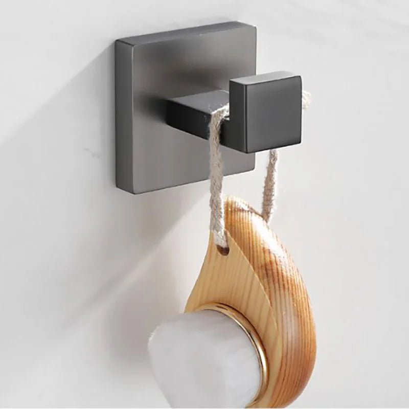 Accessoires Salle de Bain Inox Gris Anthracite à la Pièce, 12 Articles