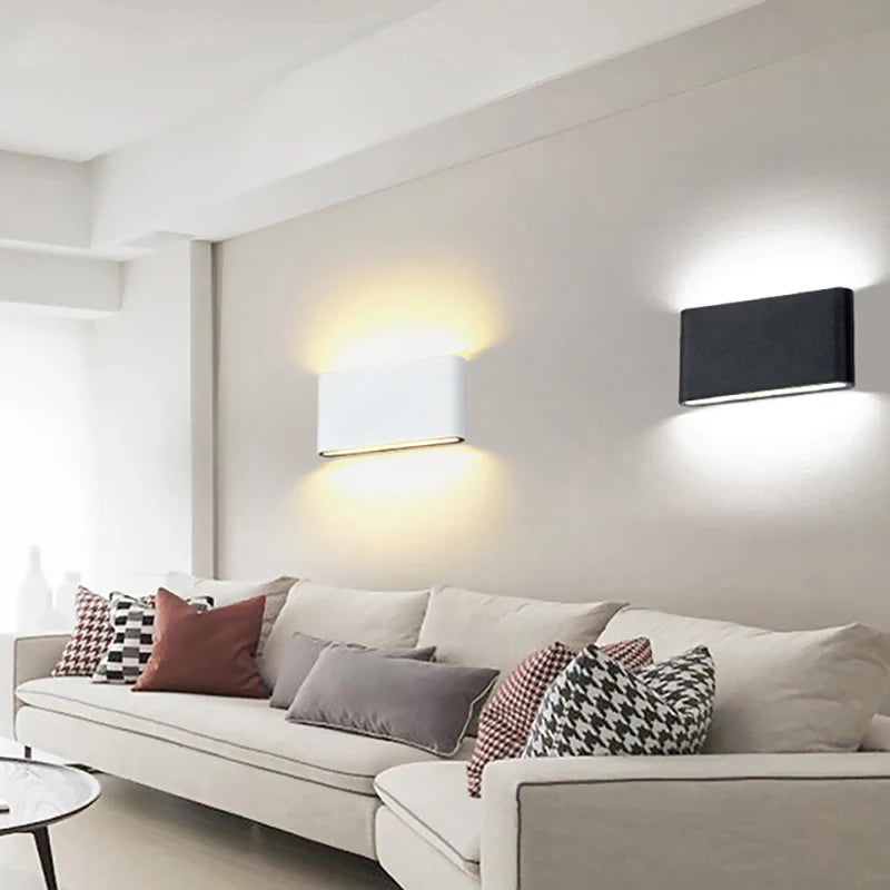 Applique Murale LED Aluminium Haut et Bas, 11,5 ou 17,5 cm