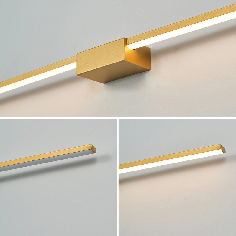 Réglette LED Miroir Salle de Bain Noire ou Dorée