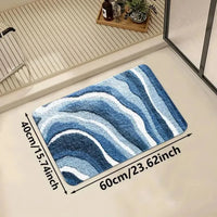 Tapis de Bain Vagues Océan Microfibre Antidérapant