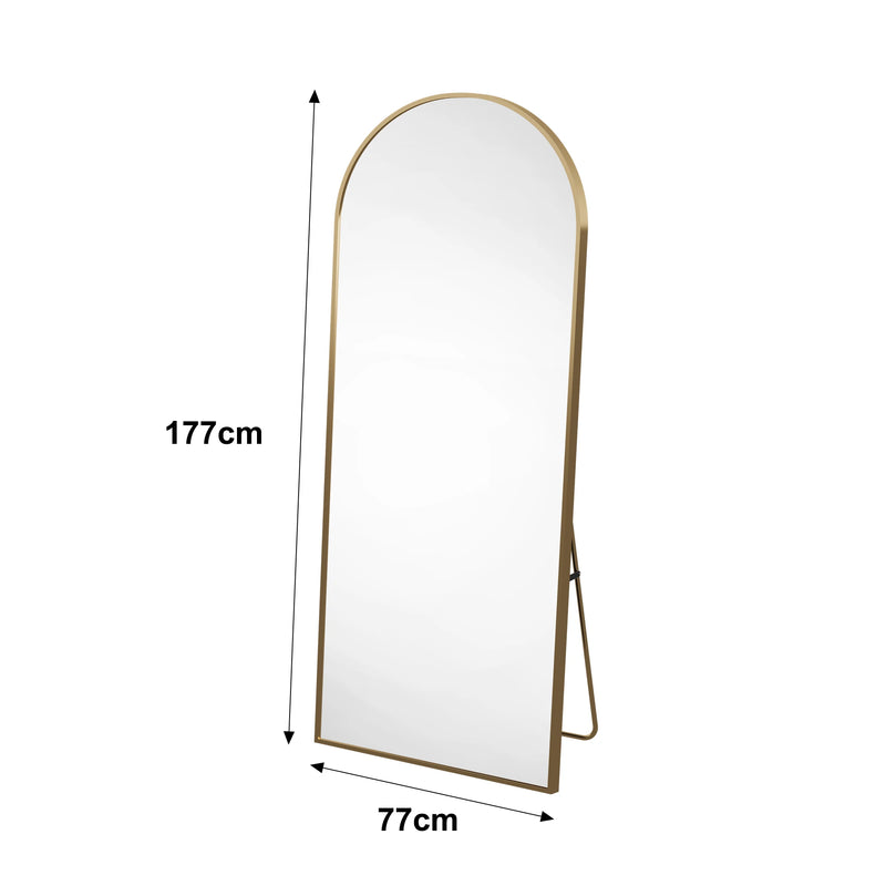 Miroir sur Pied Arche Grande Taille Noir ou Doré