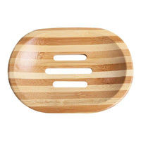 Porte-Savon en Bambou Naturel, 12 Modèles Ronds, Ovales ou Rectangulaires