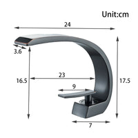 Mitigeur Lavabo Monotrou Courbé en Laiton, 6 Finitions