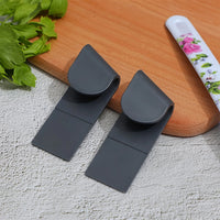 Range-Couvercle Mural Adhésif Gris Foncé, Lot de 3 Paires, 8,8 x 3,7 cm
