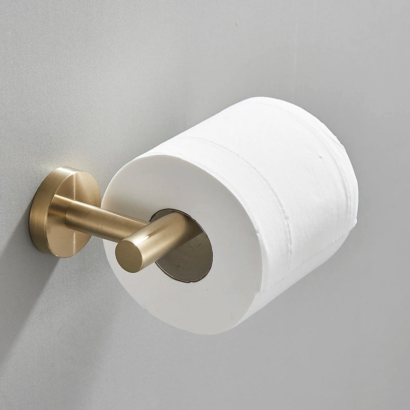Accessoires Salle de Bain Doré Brossé à la Pièce ou en Kit de 4