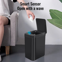 Poubelle Salle de Bain Capteur de Mouvement Sans Contact 12L