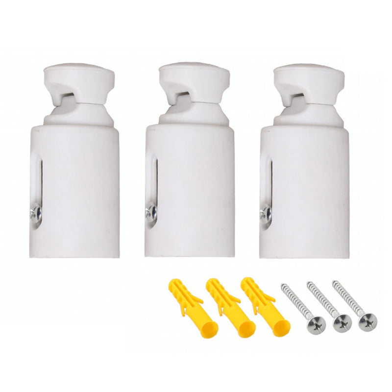 Supports de Sèche-Serviette Blancs, Lot de 3, Réglables 75 à 95 mm