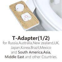 Bidet WC Adaptable Ultra Fin 6 mm, Double Buse Autonettoyante, Sans Électricité