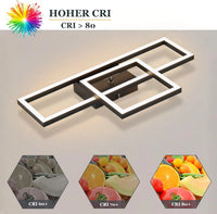 Plafonnier LED Cuisine Cadre Pivotant Noir ou Blanc, 20 W, 42 cm