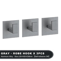 Patère Adhésive Sans Perçage Aluminium 1 à 6 Pièces