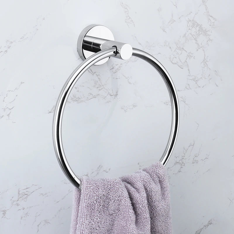 Accessoires Salle de Bain Chromés Inox à la Pièce, 14 Articles