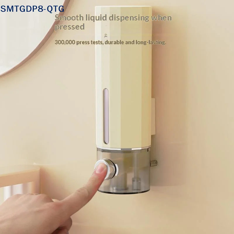 Distributeur de Savon Mural Sans Perçage Fenêtre Transparente