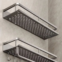 Étagère de Douche Murale Aluminium Sans Perçage, Grise, 30 ou 40 cm