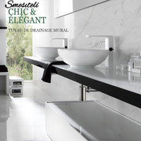 Siphon de Lavabo Laiton Mural Réglable 20,8 à 28,2 cm, 6 Finitions