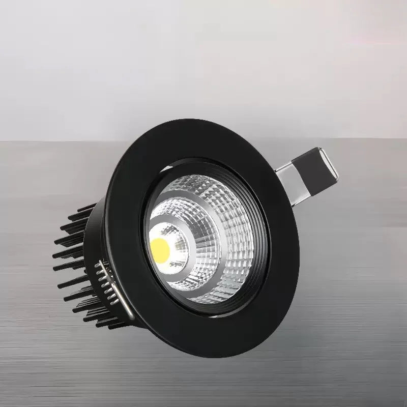 Spot LED Encastrable Cuisine Orientable COB, Blanc, Argent ou Noir, 5 à 12 W