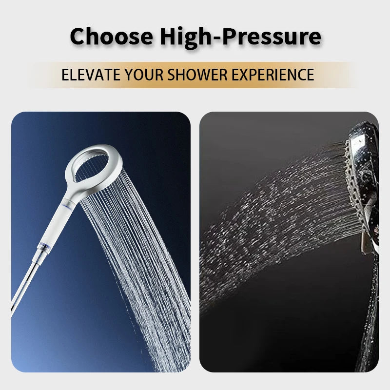 Pommeau de Douche Anneau Creux avec Filtre, Noir, Gris ou Argenté