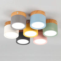 Spot LED en Saillie Effet Bois, 7 Coloris, 5 à 18 W, Ø 7,5 ou 11 cm