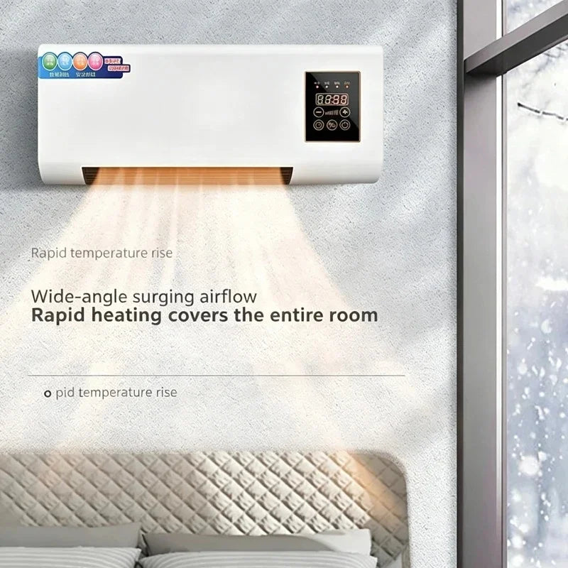 Radiateur Salle de Bain Mural Soufflant 2000 W Télécommande Minuterie